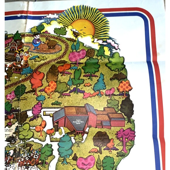 1973 Opryland Theme Park Souvenir Map Rare Excellent Shape - 52 Years Old - Picture 4 of 9